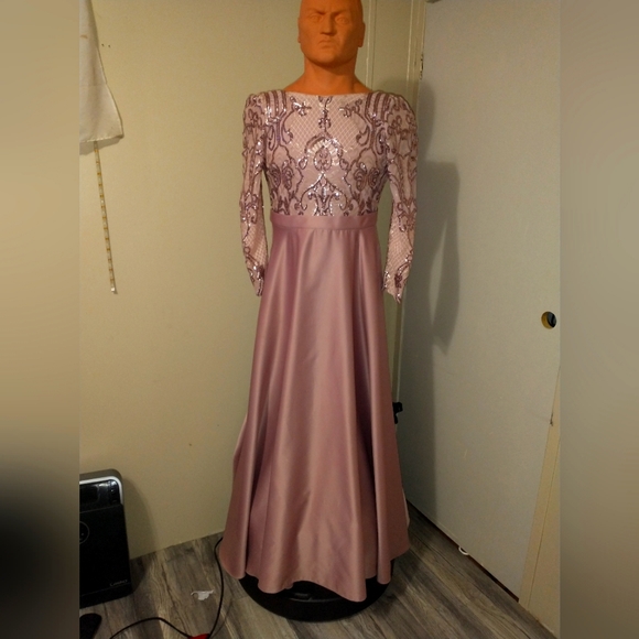 Betsy and Adam long sleeve ball gown - Picture 1 of 3